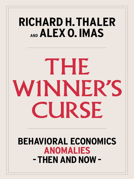 Title details for The Winner's Curse by Richard H. Thaler - Wait list